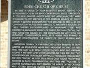Eden Church of Christ Marker