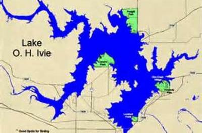 Map of Lake O.H. Ivie